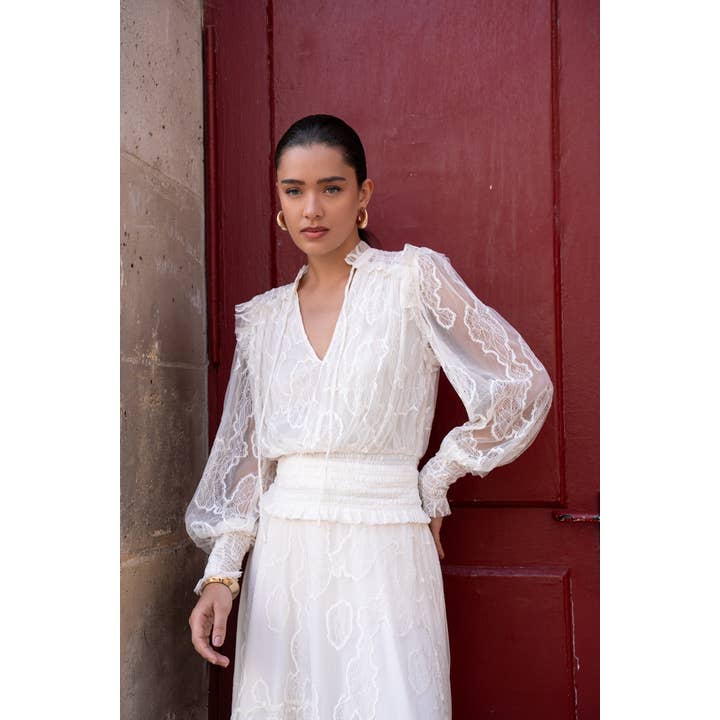 Blusa detalle francés delicado