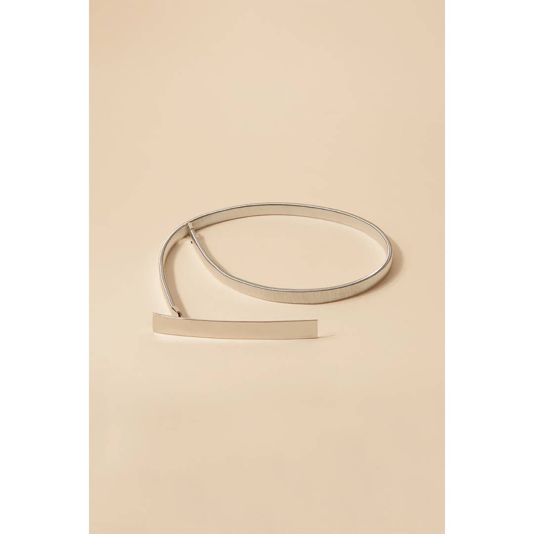 Cinturón Fina Plateada Le Palmier