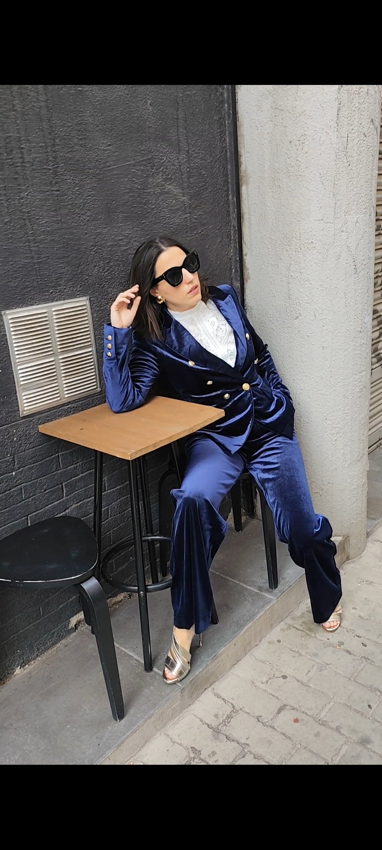 Americana Blazer Terciopelo